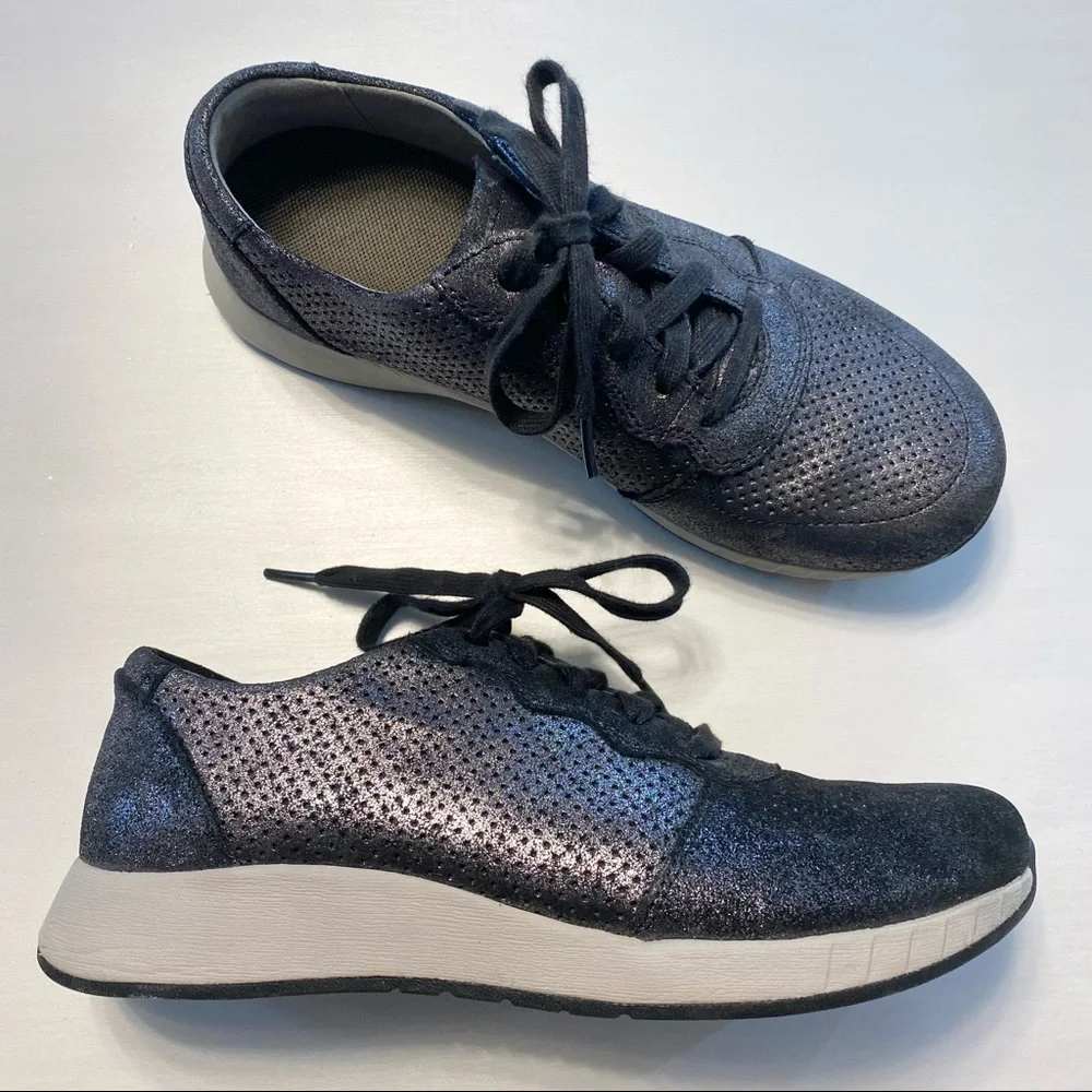 Dansko Christina Black Metallic Suede Athletic Oxford - Picture 2 of 10